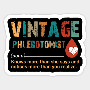 Vintage Phlebotomist Sticker